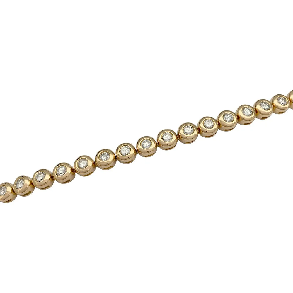 Bracelet ligne diamants en serti clos - Image 5