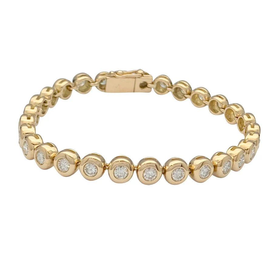 Bracelet ligne diamants en serti clos - Image 7