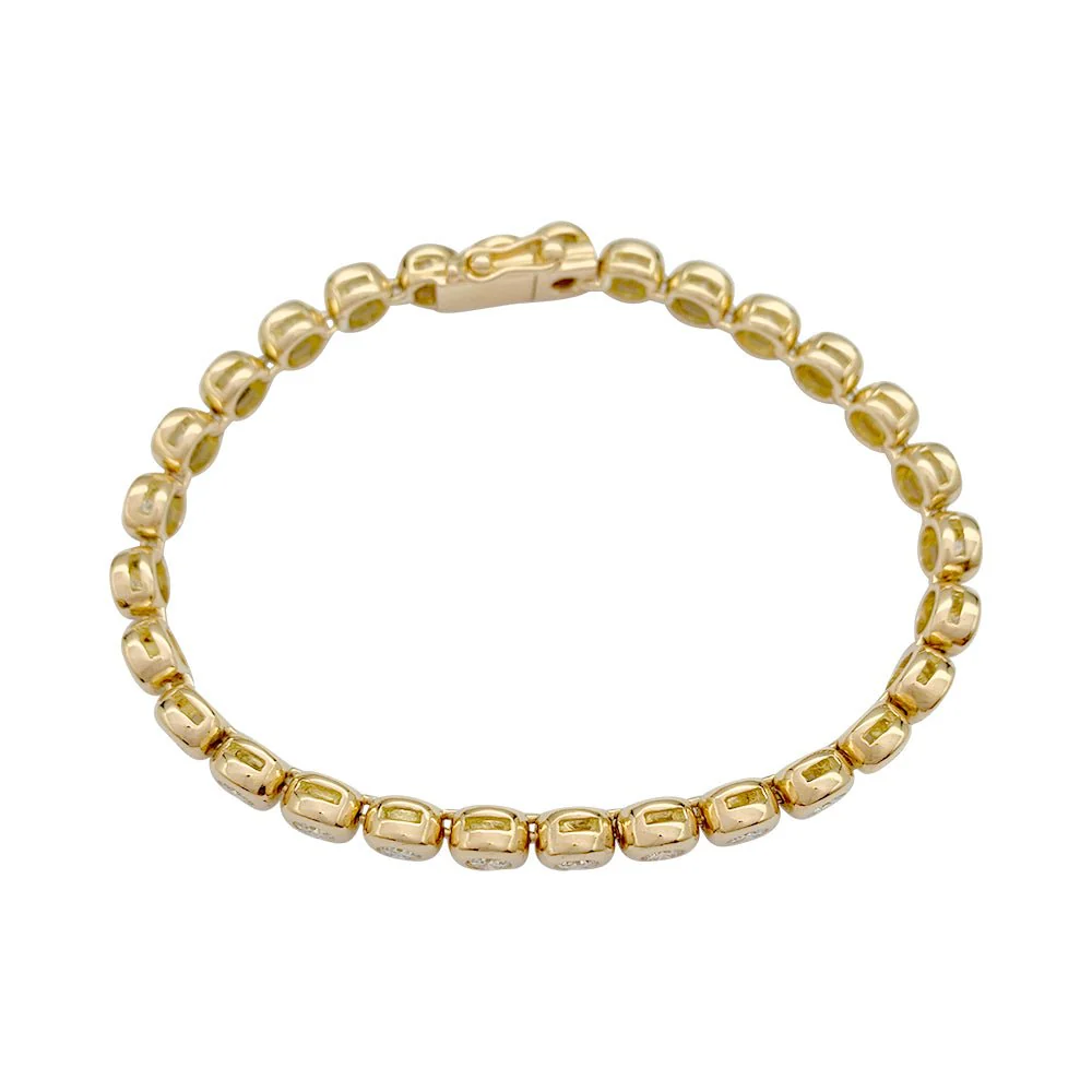 Bracelet ligne diamants en serti clos - Image 8