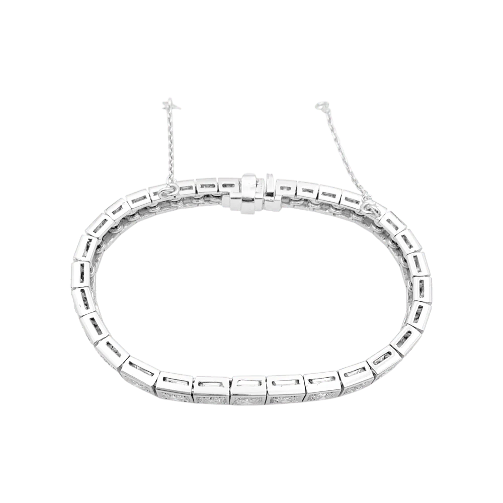Bracelet Ligne en or blanc et diamants - Image 4