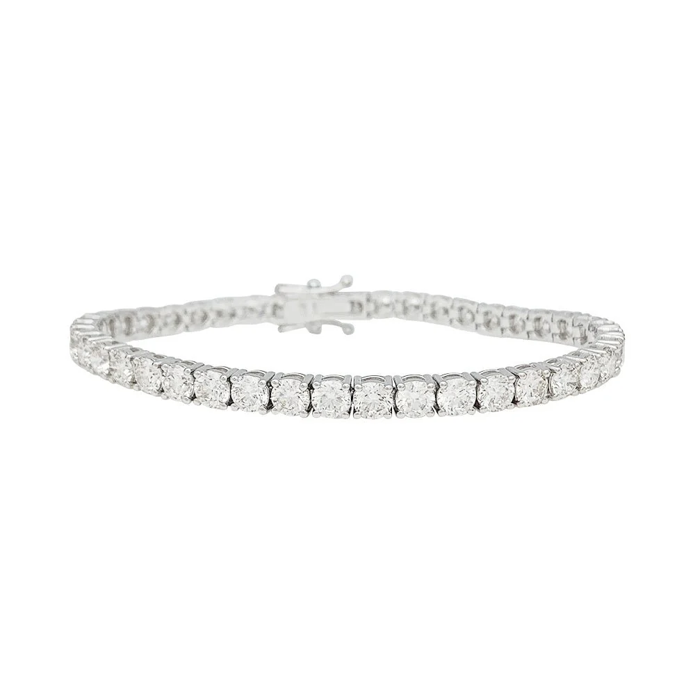 Bracelet ligne en or blanc et diamants