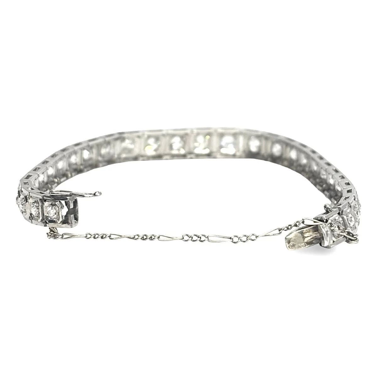 Bracelet Ligne en or blanc et diamants - Image 4