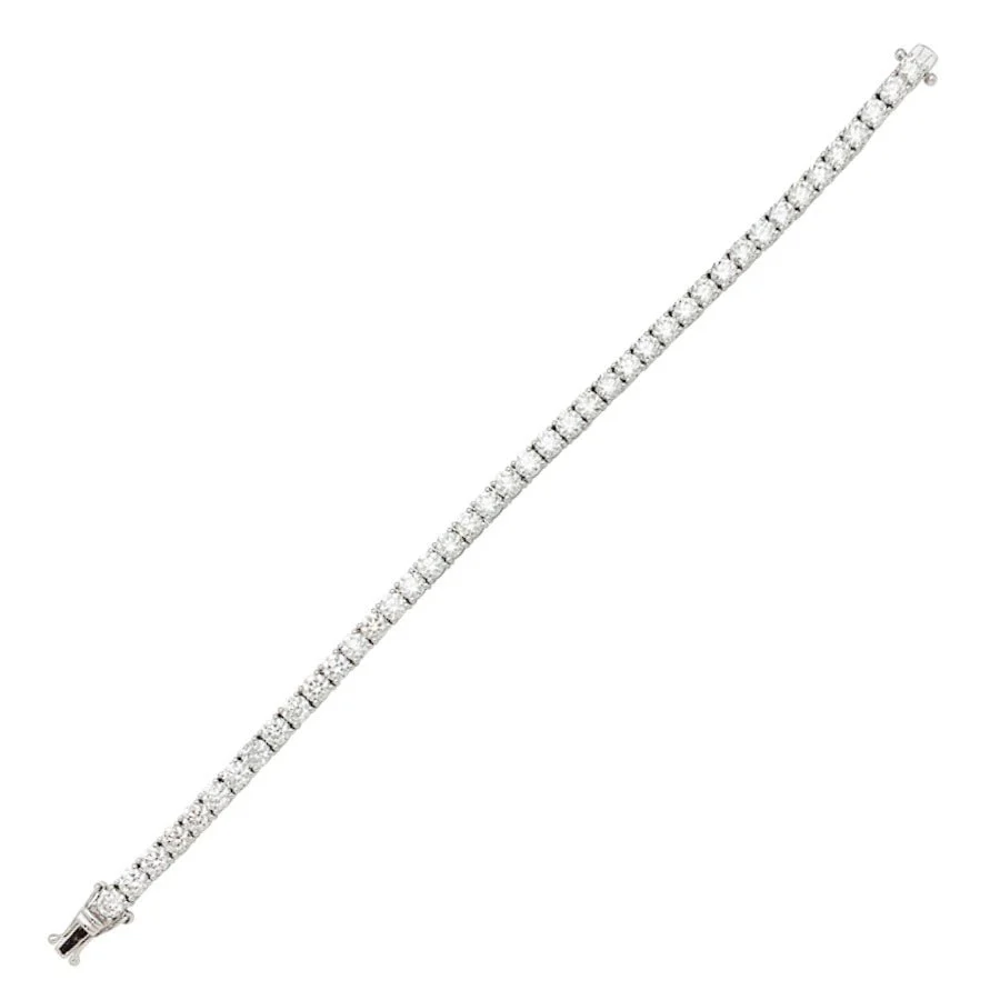 Bracelet ligne en or blanc et diamants - Image 2