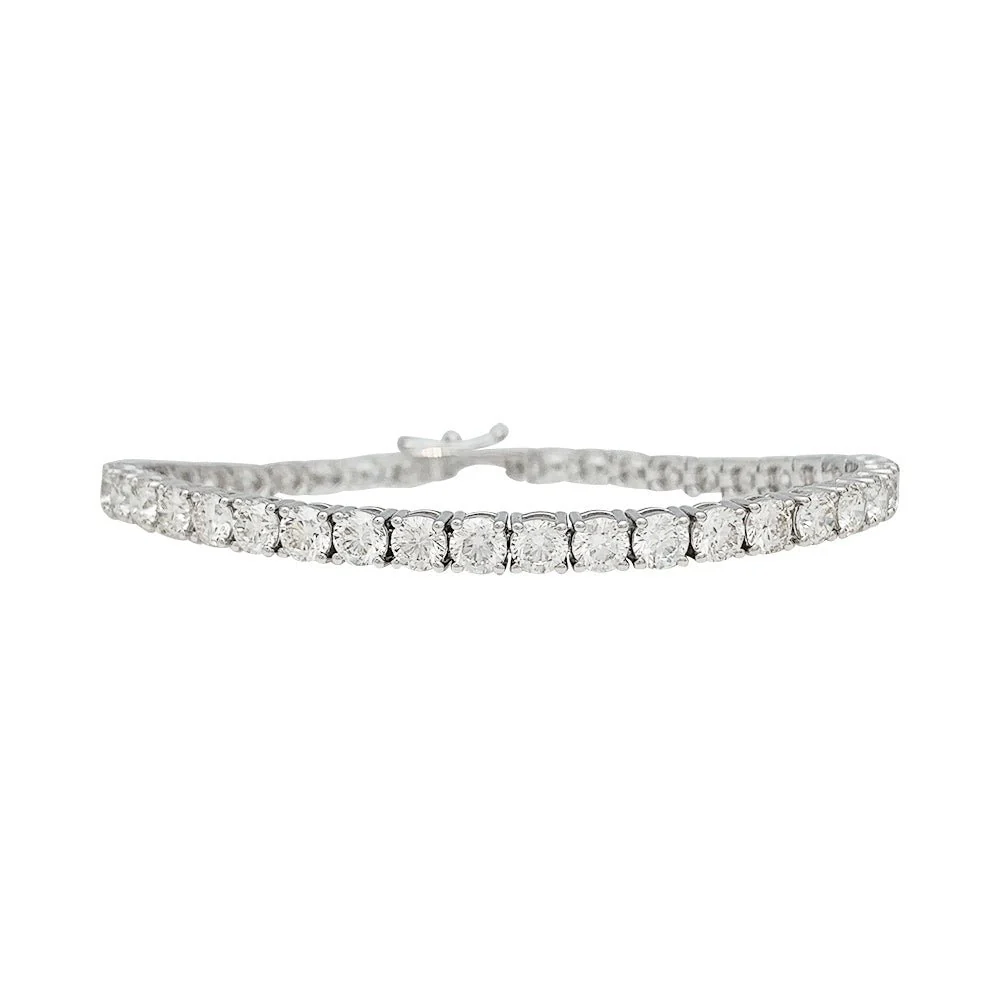 Bracelet ligne en or blanc et diamants - Image 4