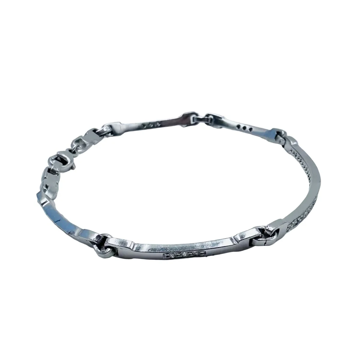 Bracelet Ligne en or blanc et diamants - Image 3