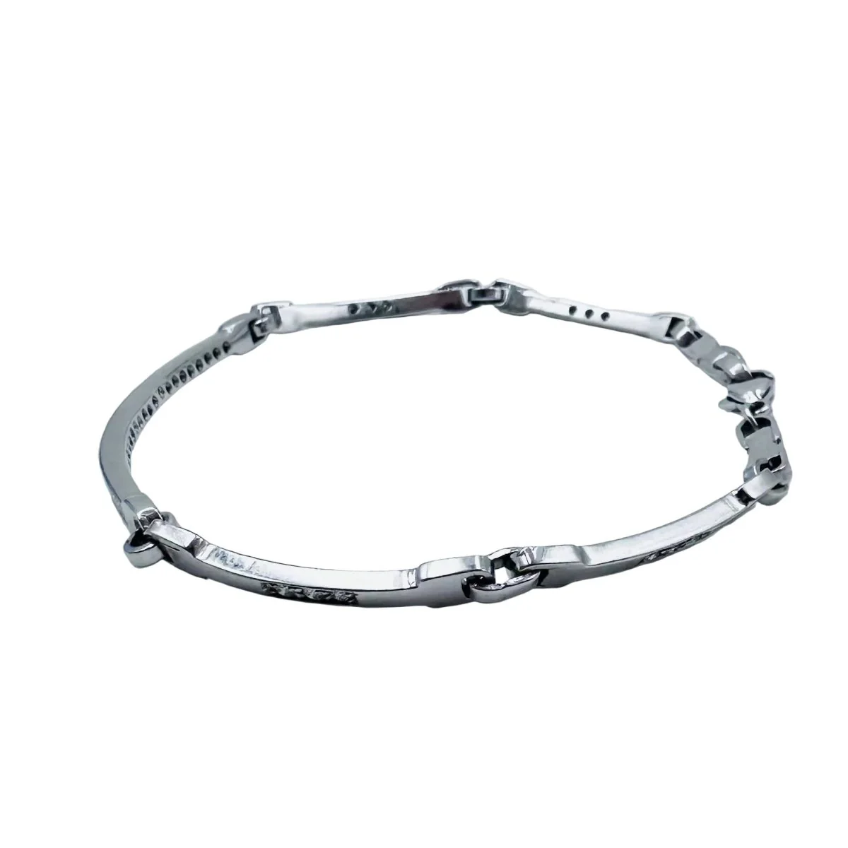 Bracelet Ligne en or blanc et diamants - Image 4