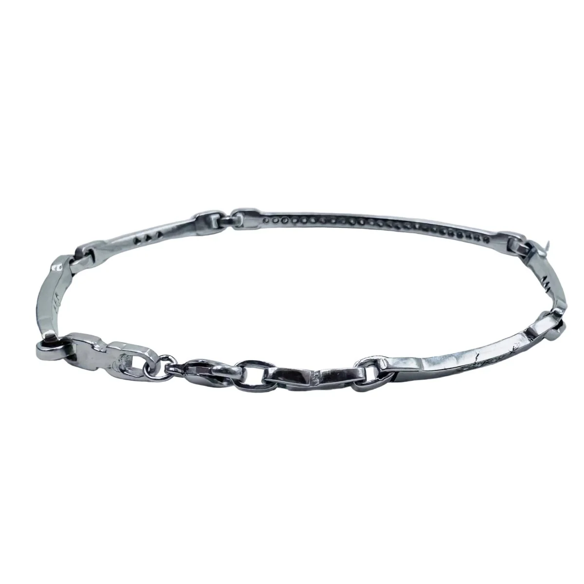 Bracelet Ligne en or blanc et diamants - Image 5