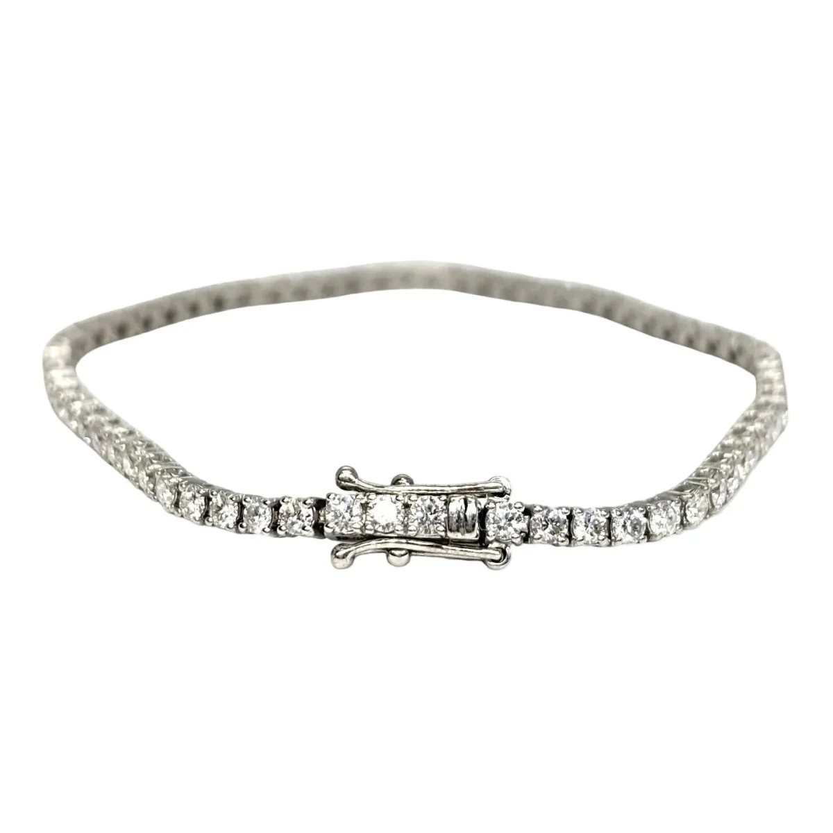 Bracelet Ligne en or blanc et diamants - Image 3