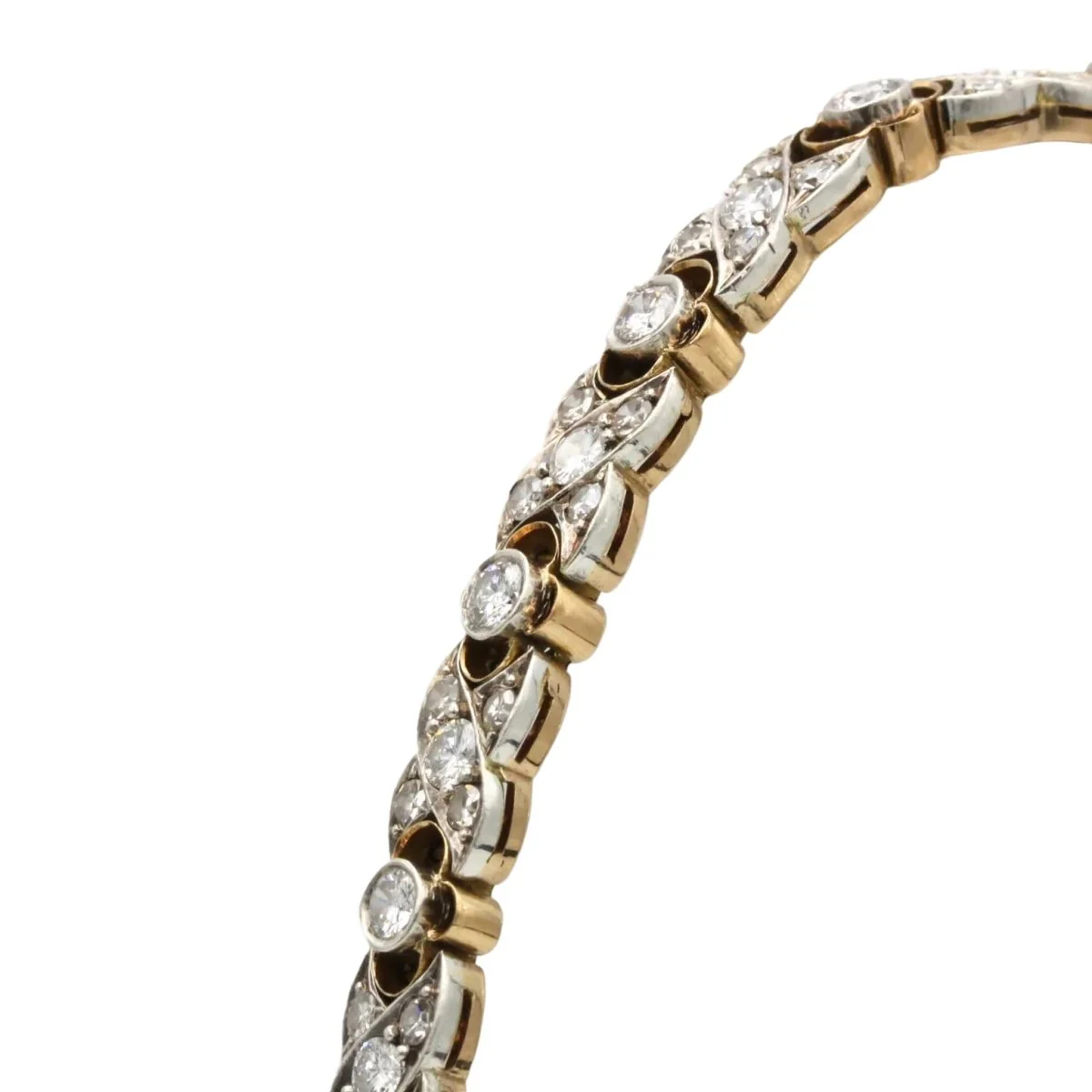Bracelet Ligne en or jaune, argent et diamants - Image 5