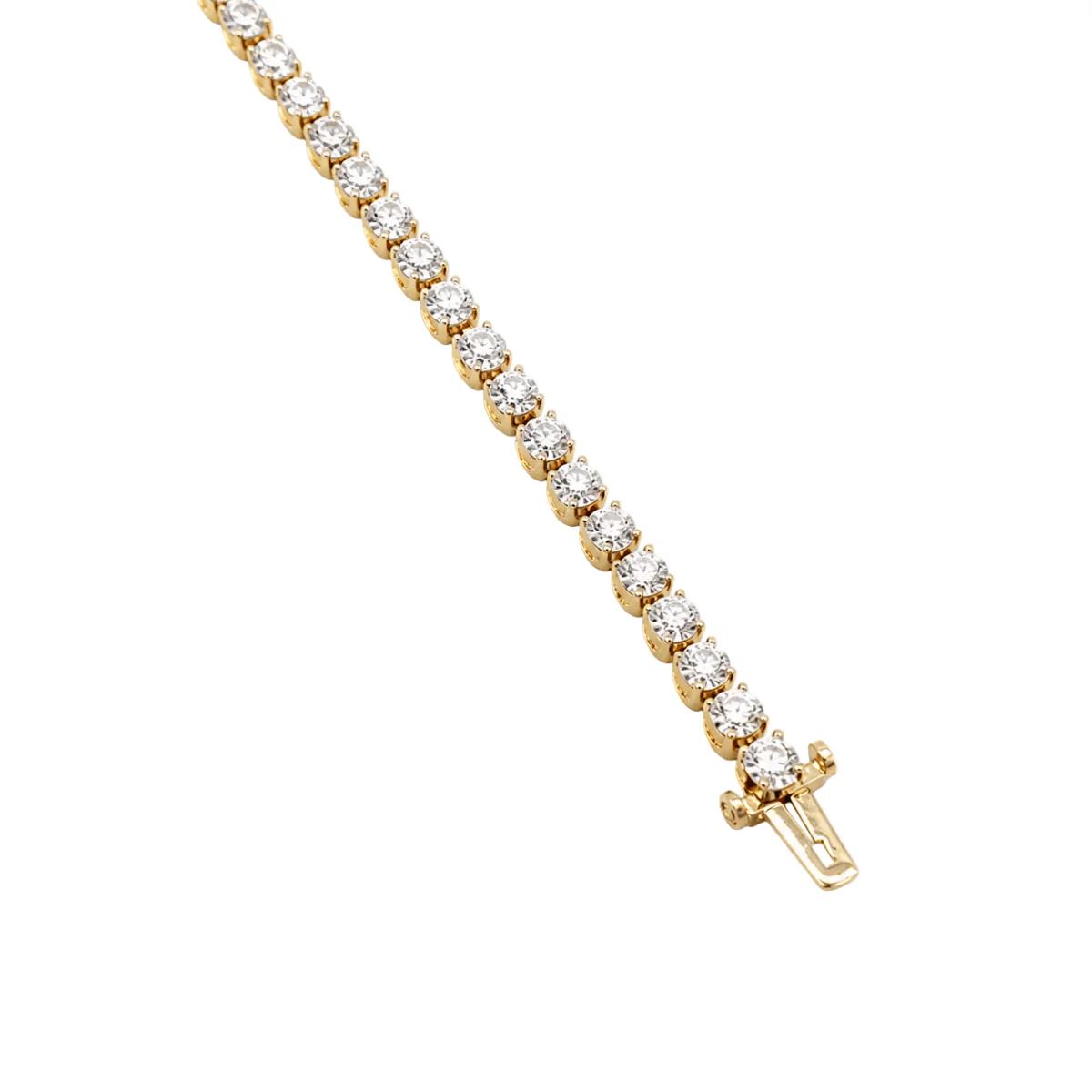 Bracelet Ligne en or jaune et diamants - Image 3