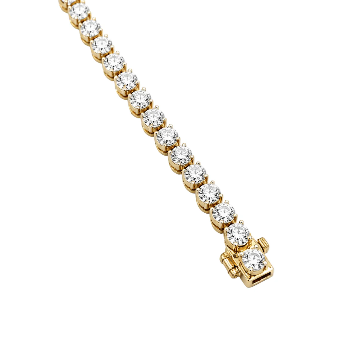 Bracelet Ligne en or jaune et diamants - Image 4