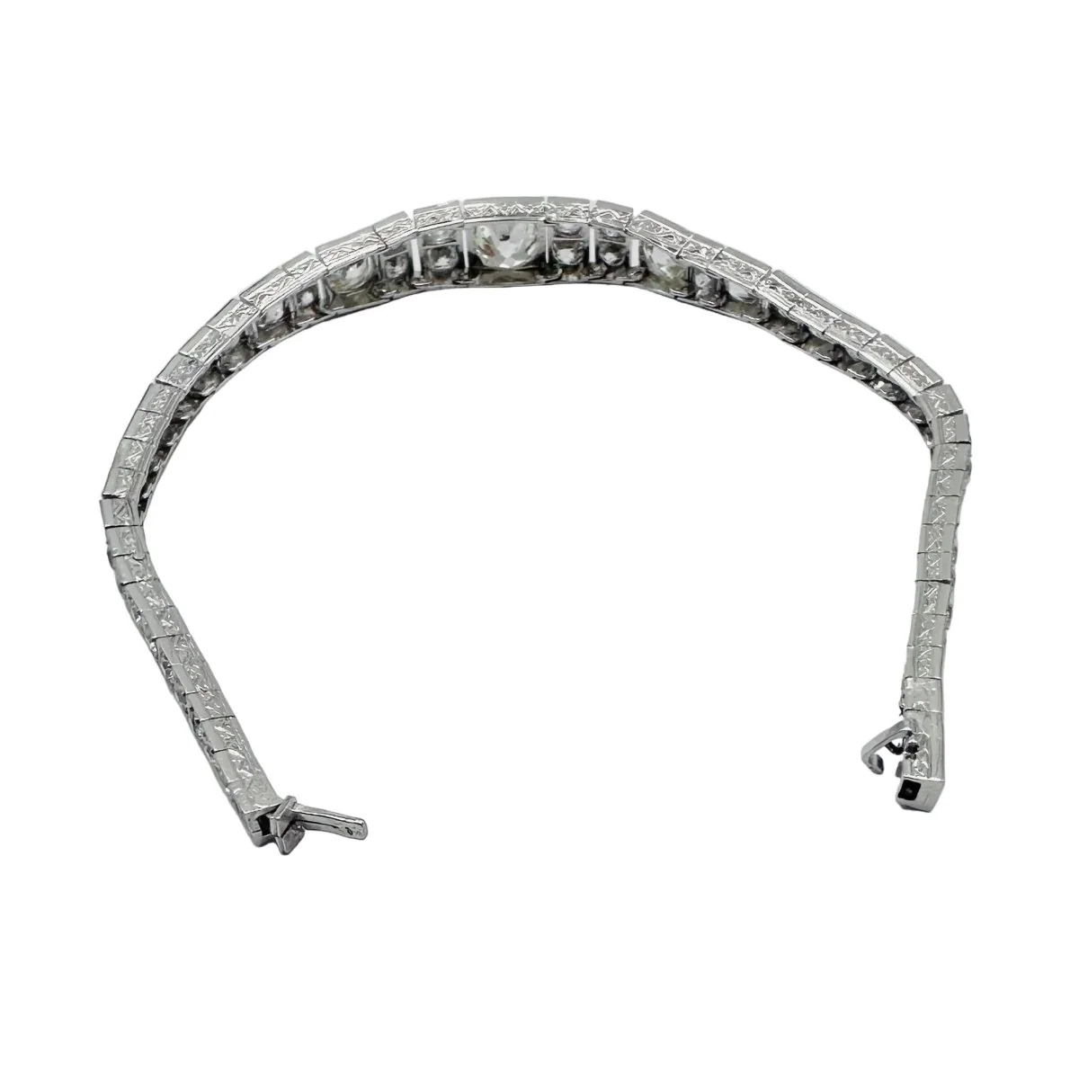 Bracelet Ligne en platine et diamants - Image 3