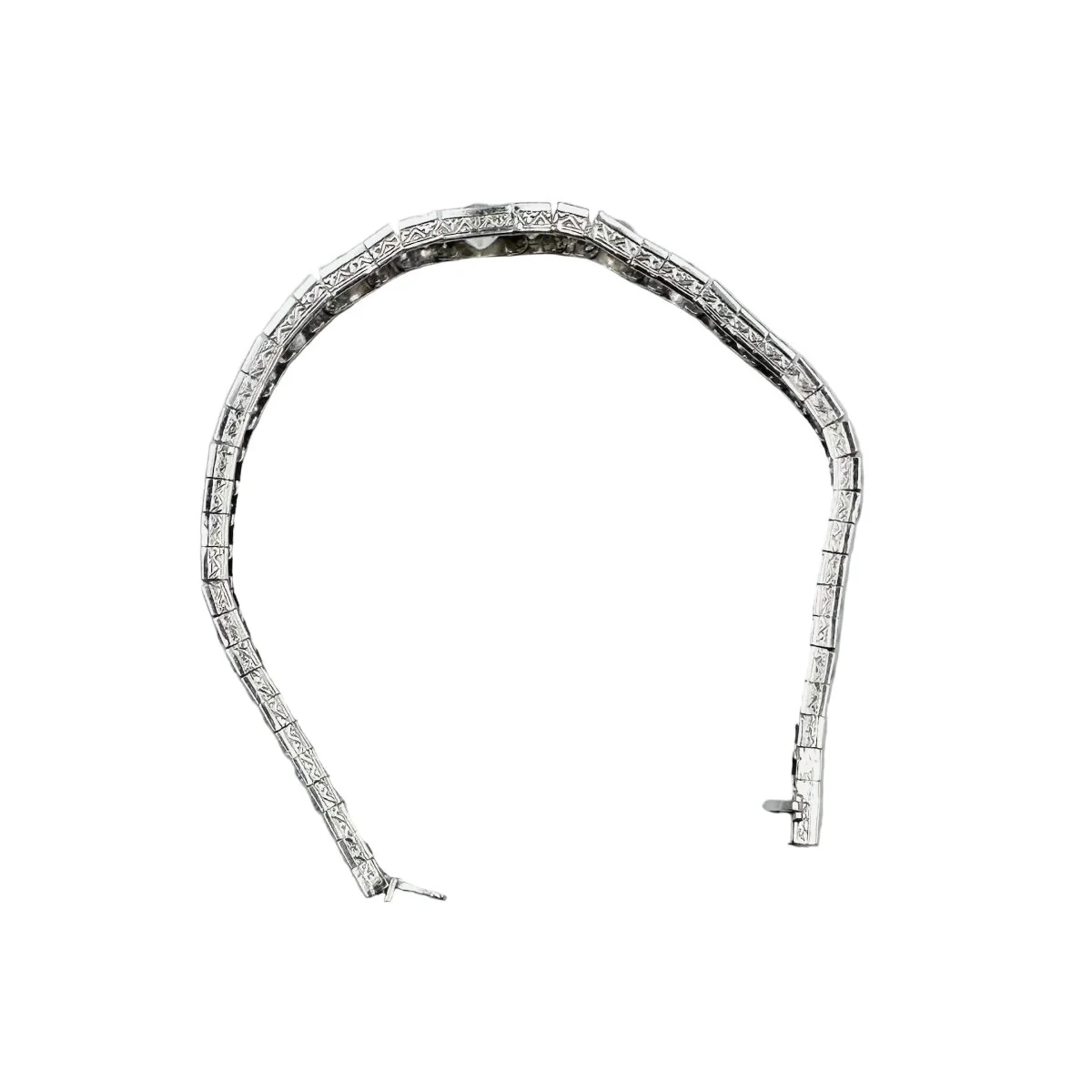 Bracelet Ligne en platine et diamants - Image 6