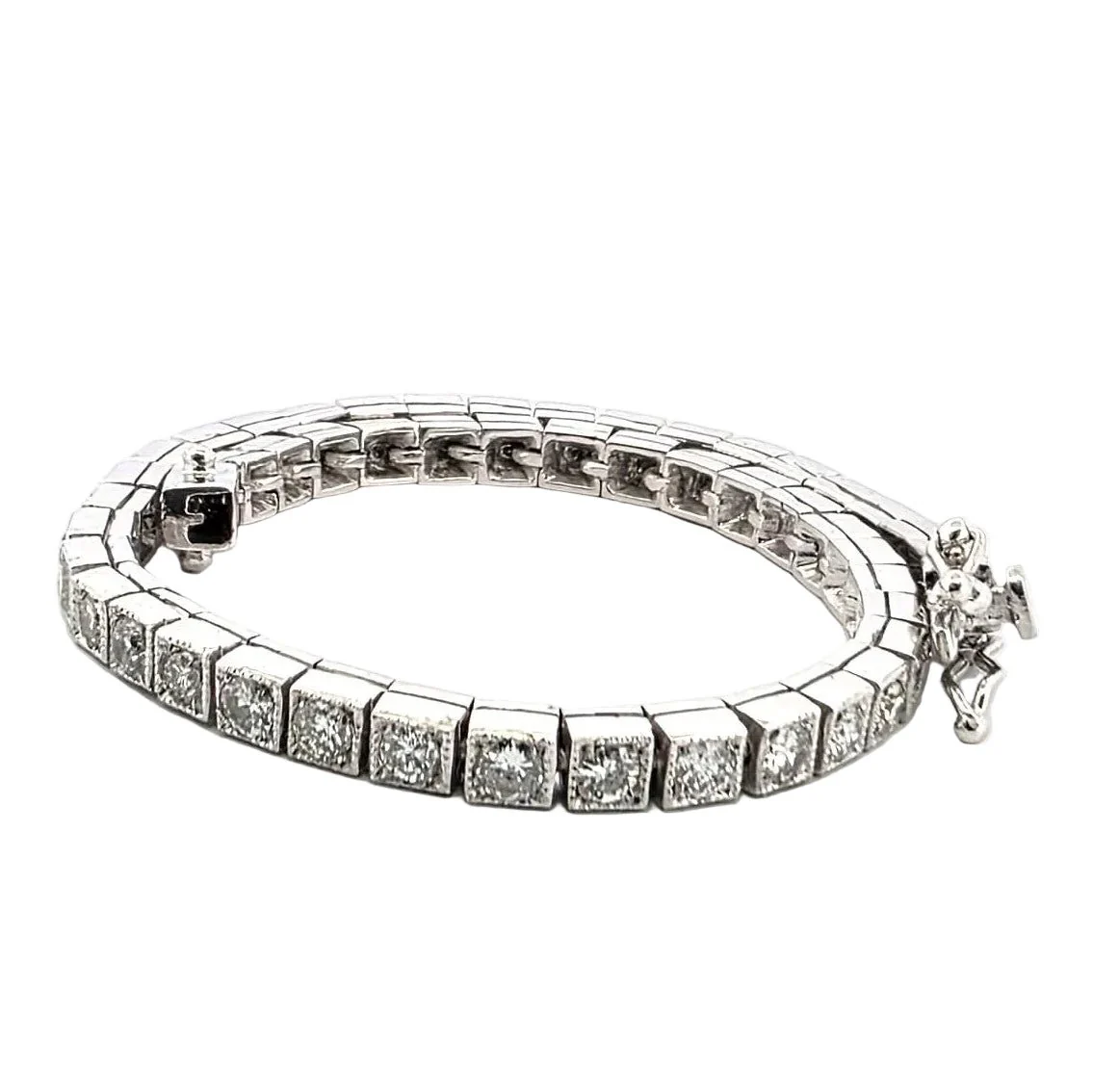 Bracelet Ligne en platine et diamants - Image 3