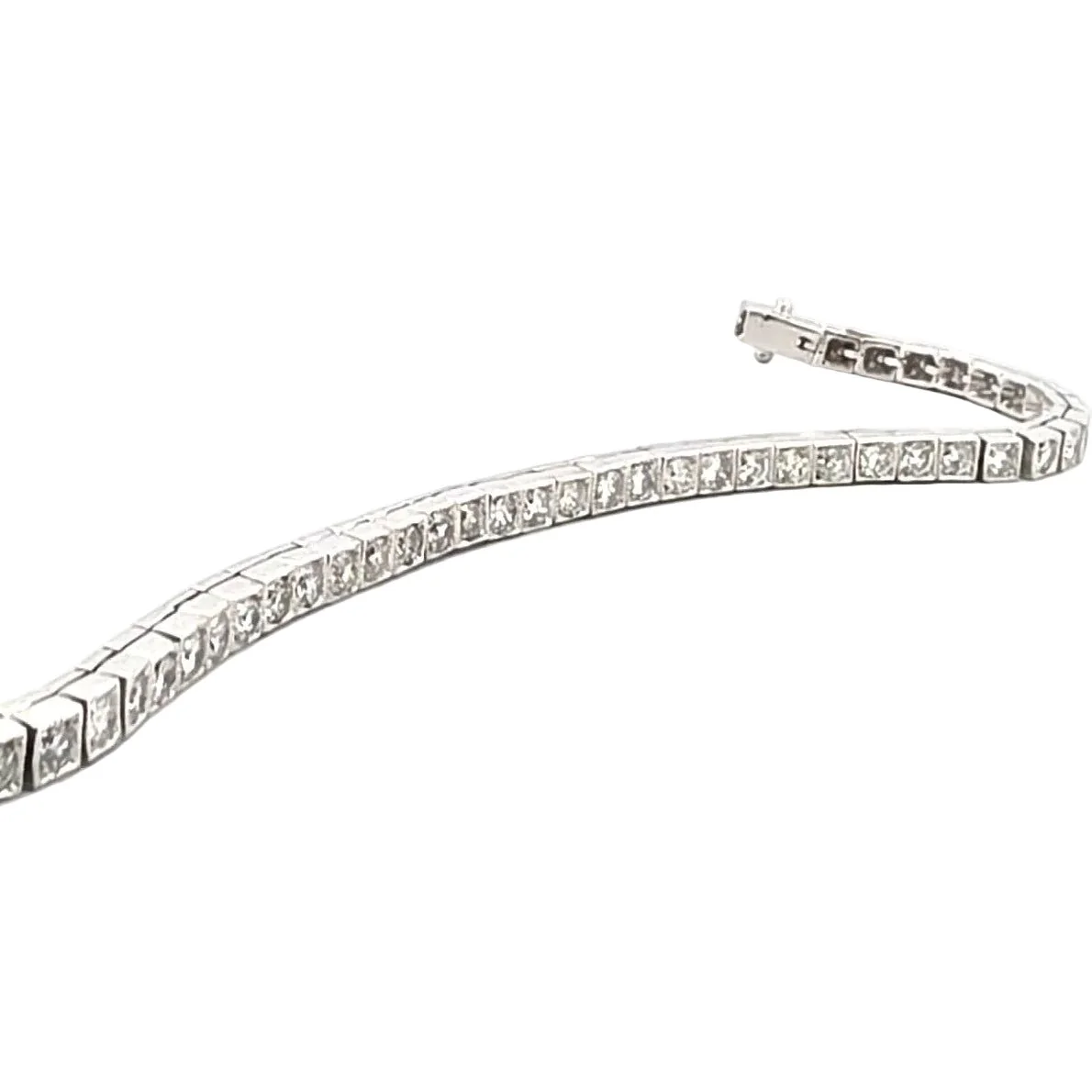 Bracelet Ligne en platine et diamants - Image 4