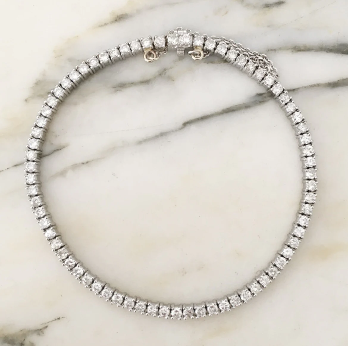 Bracelet Ligne en platine et diamants - Image 3