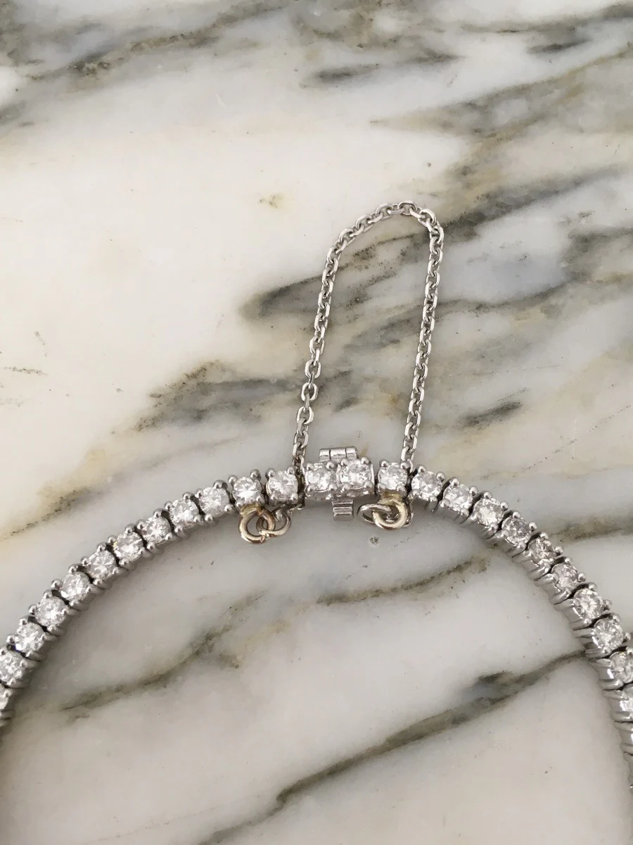Bracelet Ligne en platine et diamants - Image 4