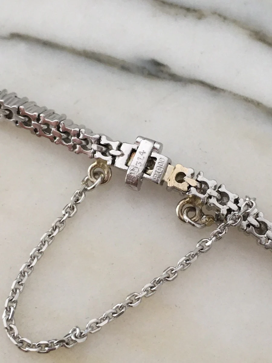 Bracelet Ligne en platine et diamants - Image 6
