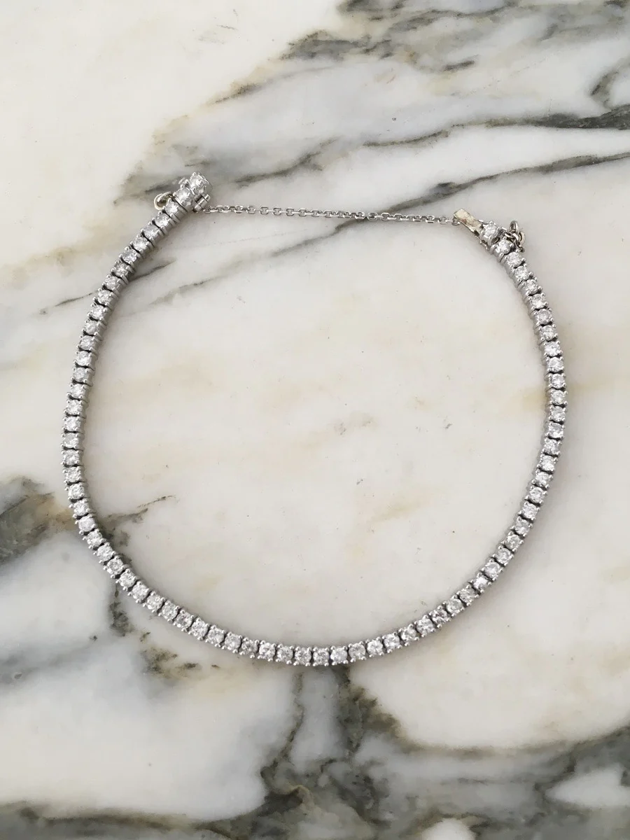 Bracelet Ligne en platine et diamants - Image 7