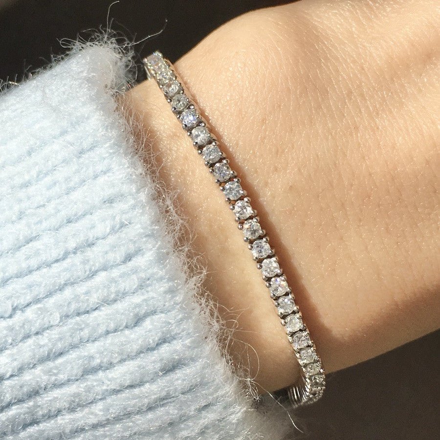 Bracelet Ligne en platine et diamants - Image 9