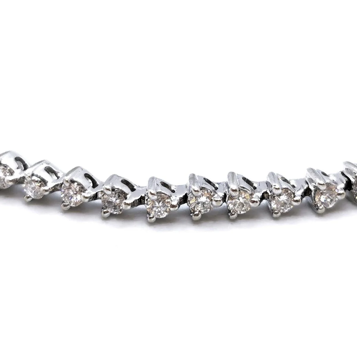 Bracelet Ligne Or Blanc Diamant - Image 2