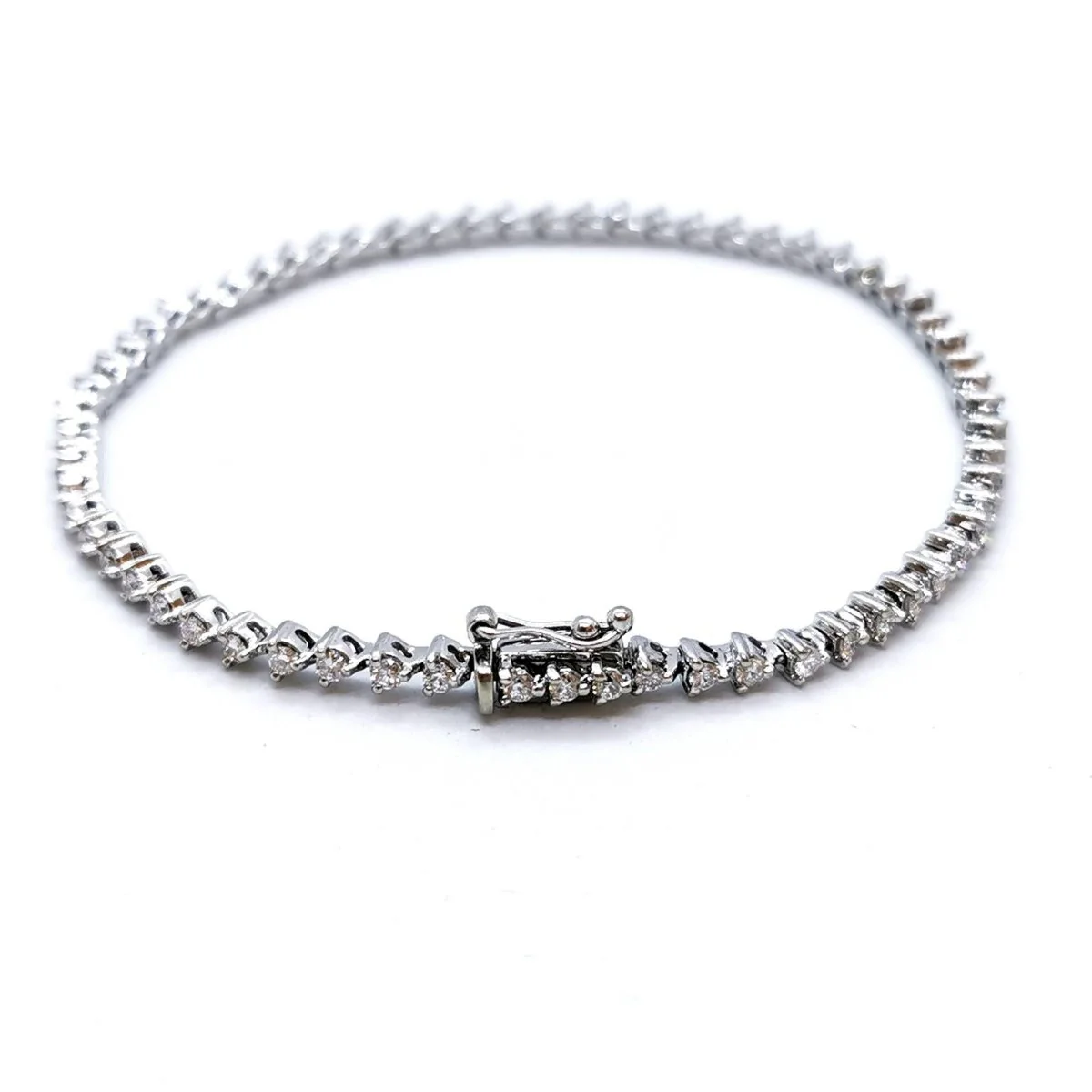 Bracelet Ligne Or Blanc Diamant - Image 4