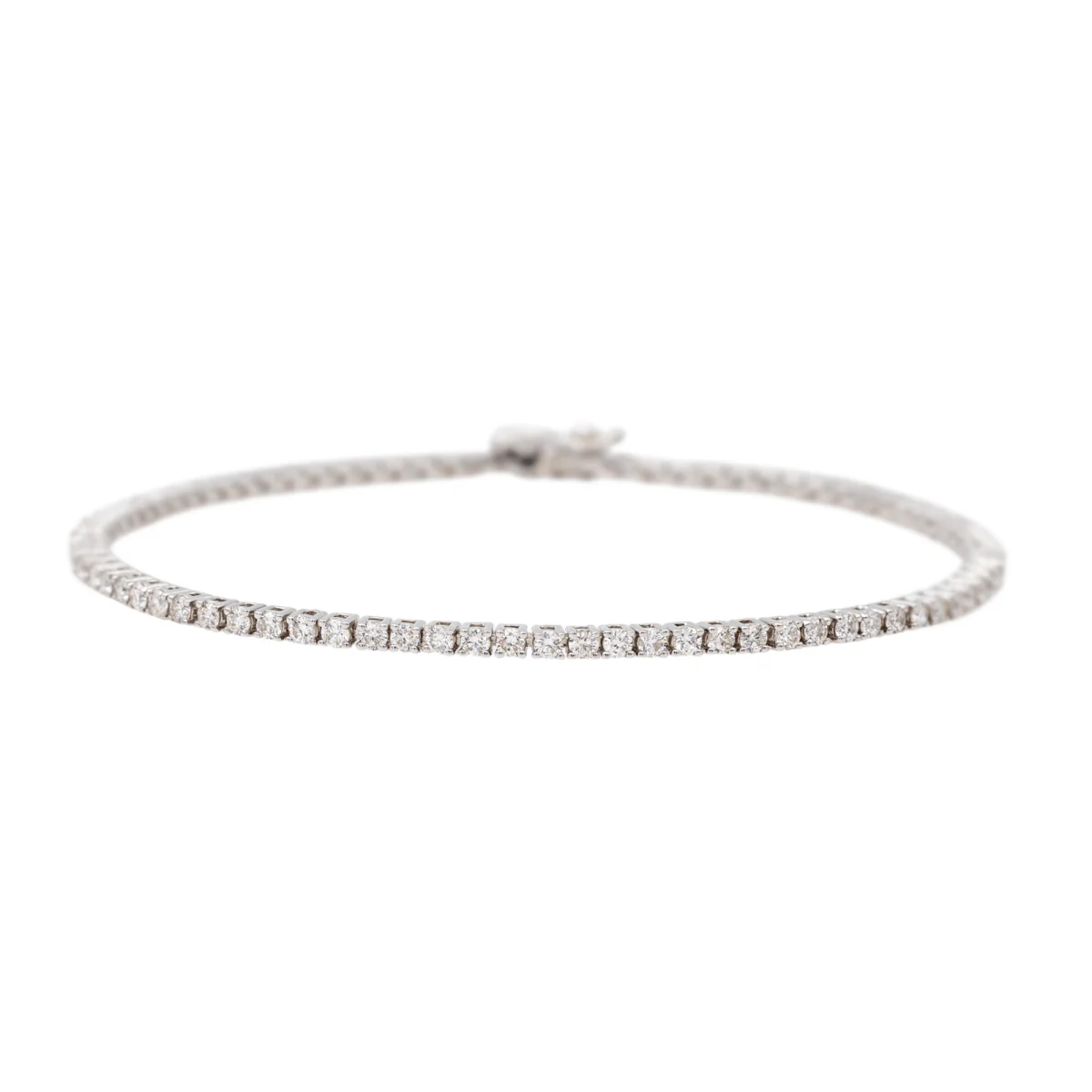 Bracelet Ligne Diamants en Or Blanc - Image 3