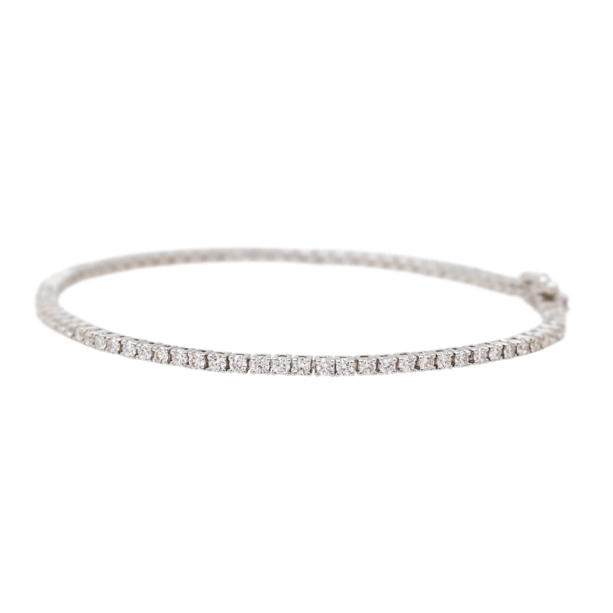 Bracelet Ligne Diamants en Or Blanc - Image 5