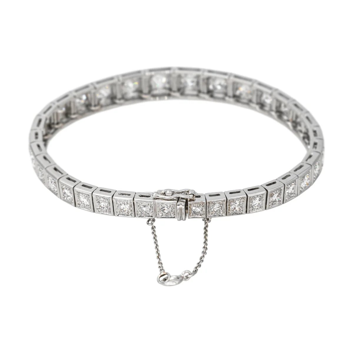 Bracelet Ligne en or blanc et diamants - Image 3