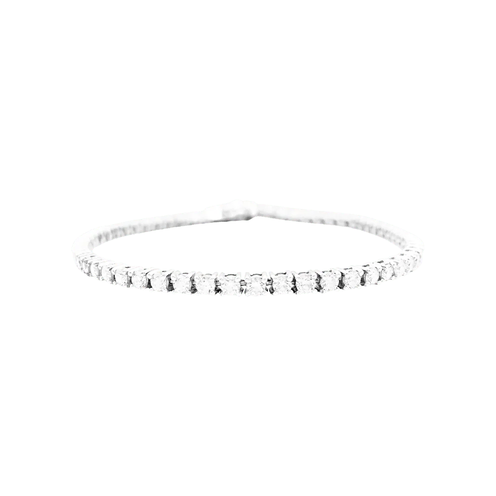 Bracelet Ligne en or blanc et diamants
