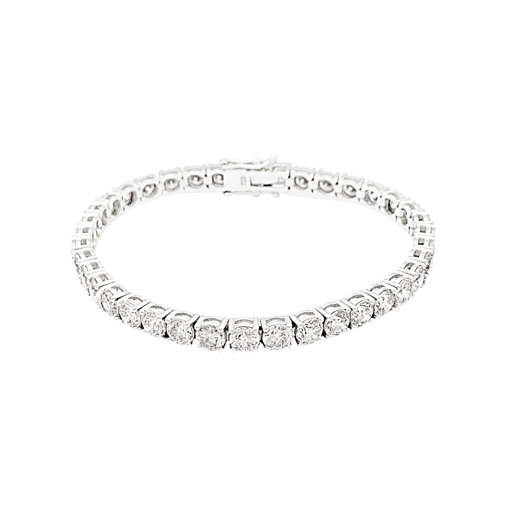 Bracelet Ligne en or blanc et diamants - Image 3