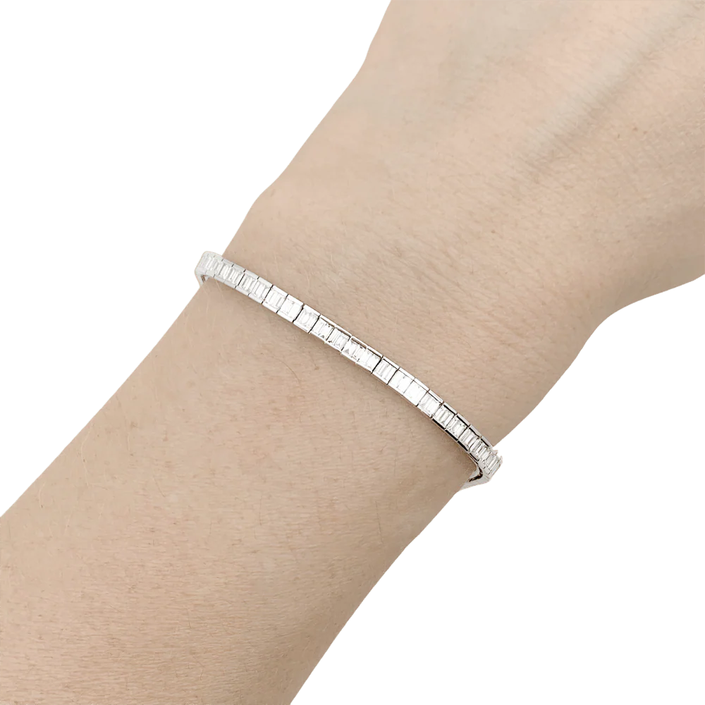 Bracelet Ligne en or blanc et diamants - Image 2
