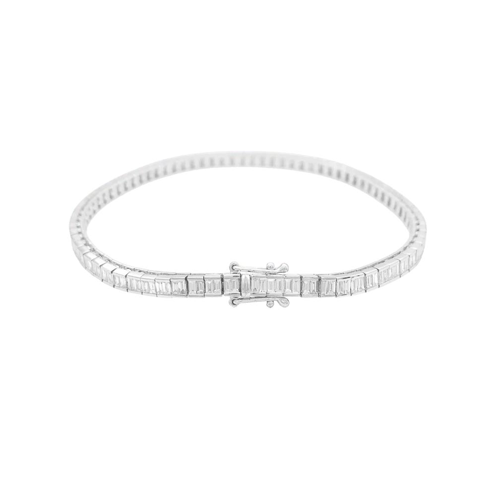 Bracelet Ligne en or blanc et diamants - Image 3