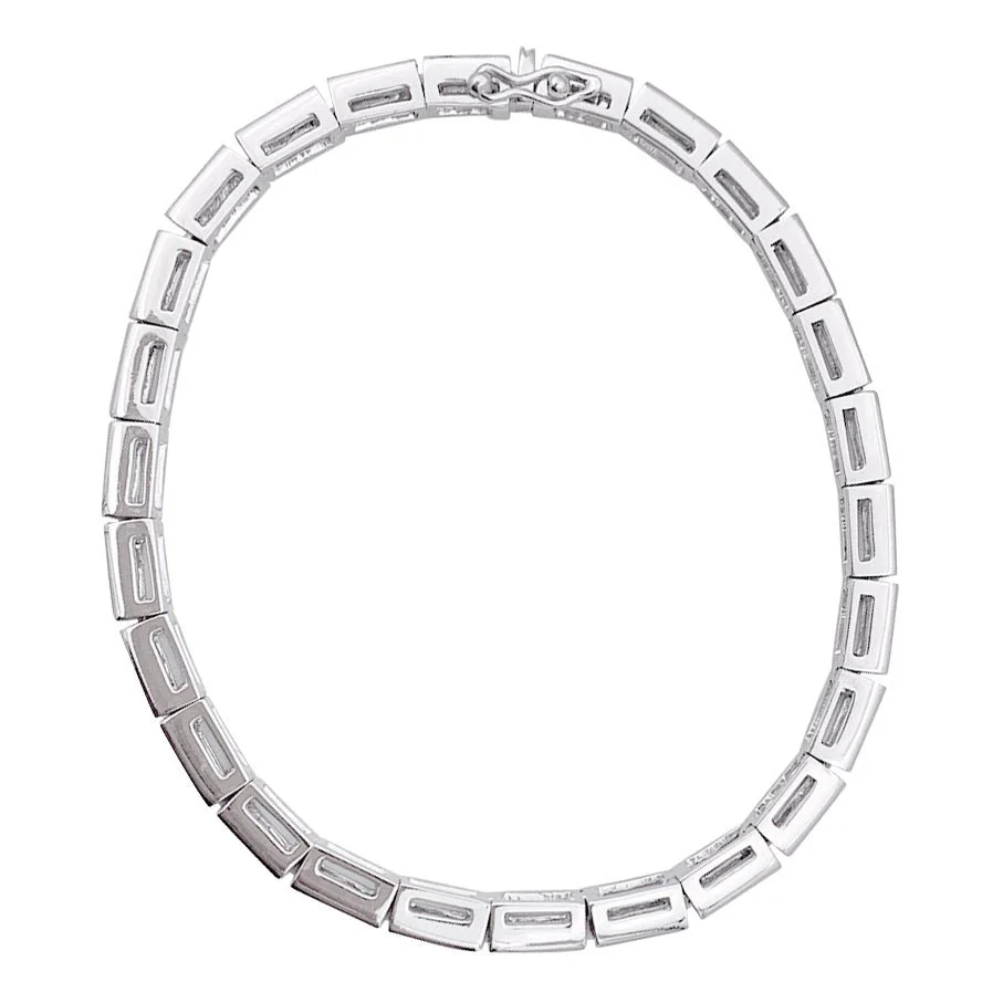Bracelet Tennis en or blanc et diamant - Image 7