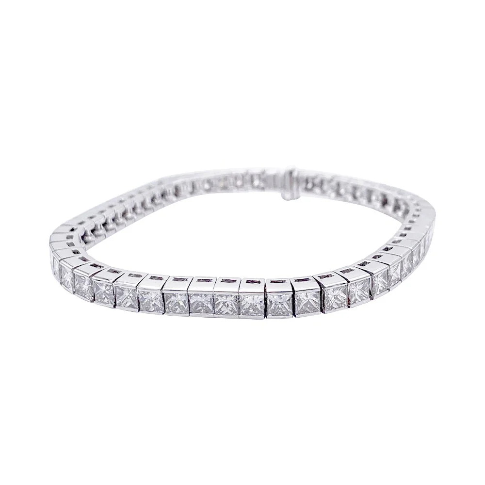 Bracelet Ligne en or blanc et diamants