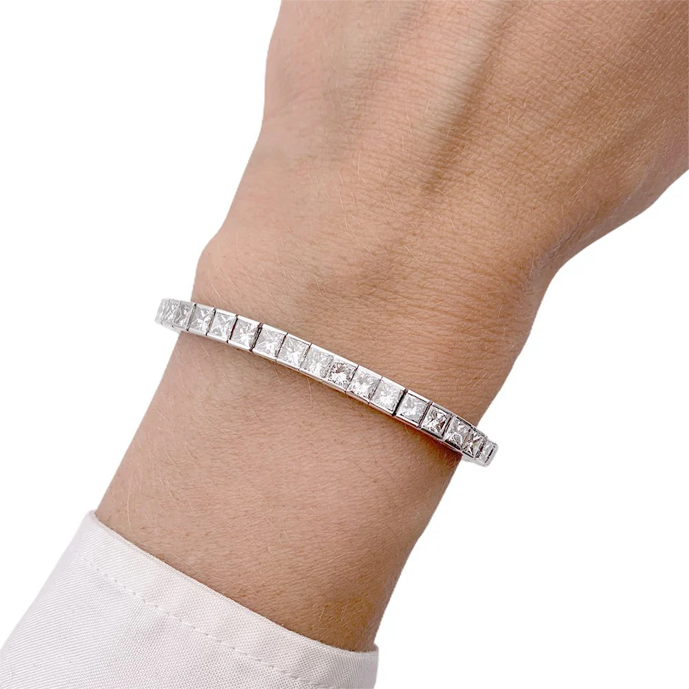 Bracelet Ligne en or blanc et diamants - Image 2