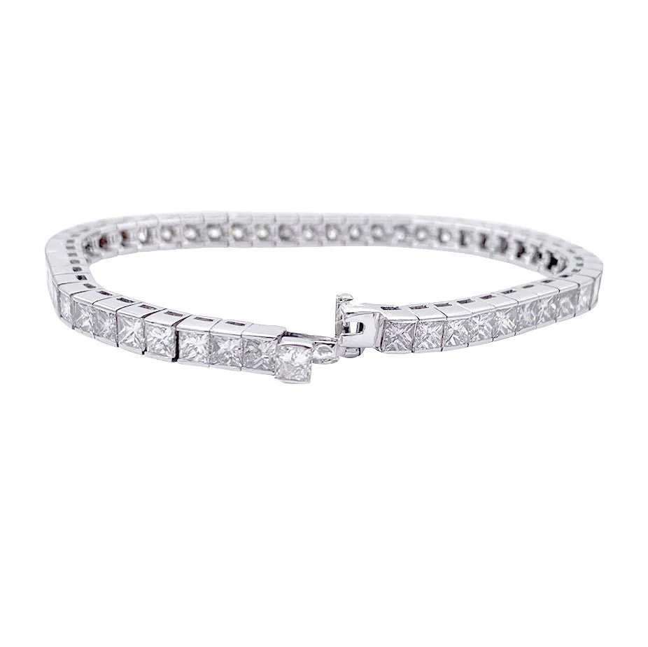 Bracelet Ligne en or blanc et diamants - Image 3