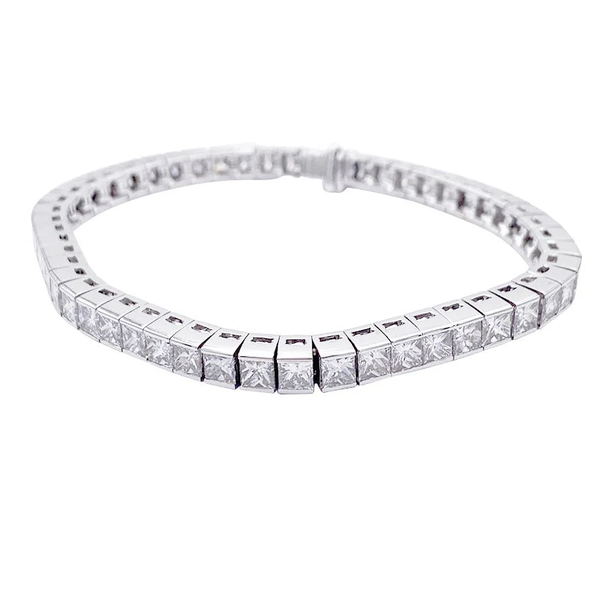 Bracelet Ligne en or blanc et diamants - Image 4