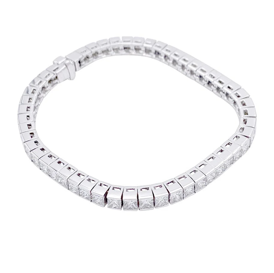 Bracelet Ligne en or blanc et diamants - Image 5
