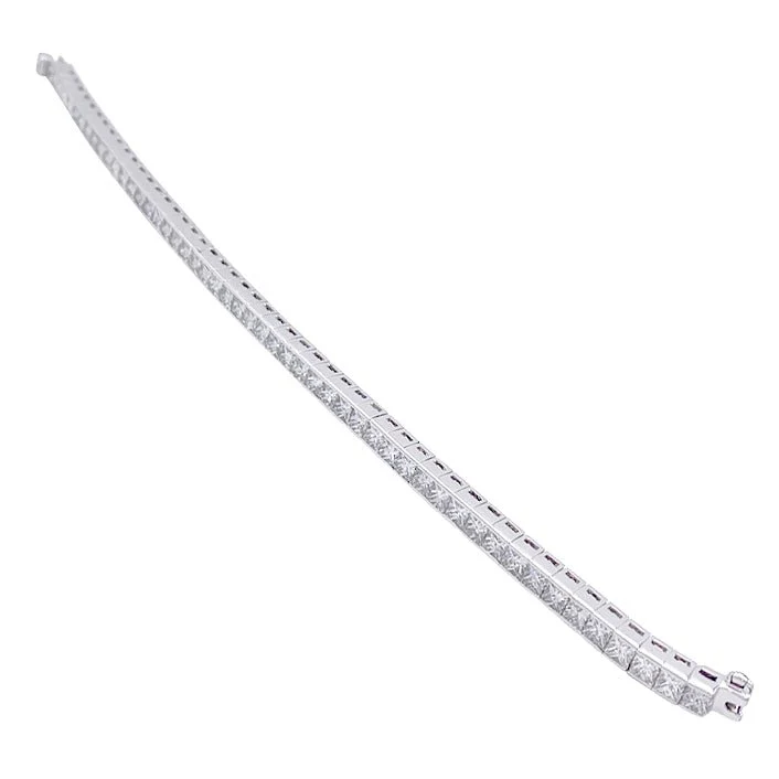 Bracelet Ligne en or blanc et diamants - Image 8