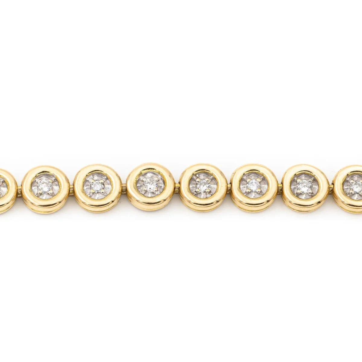 Bracelet Maille en or jaune et diamants - Image 4