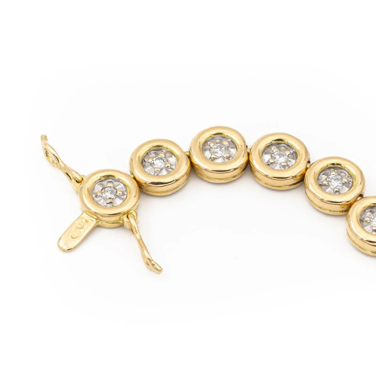Bracelet Maille en or jaune et diamants - Image 5