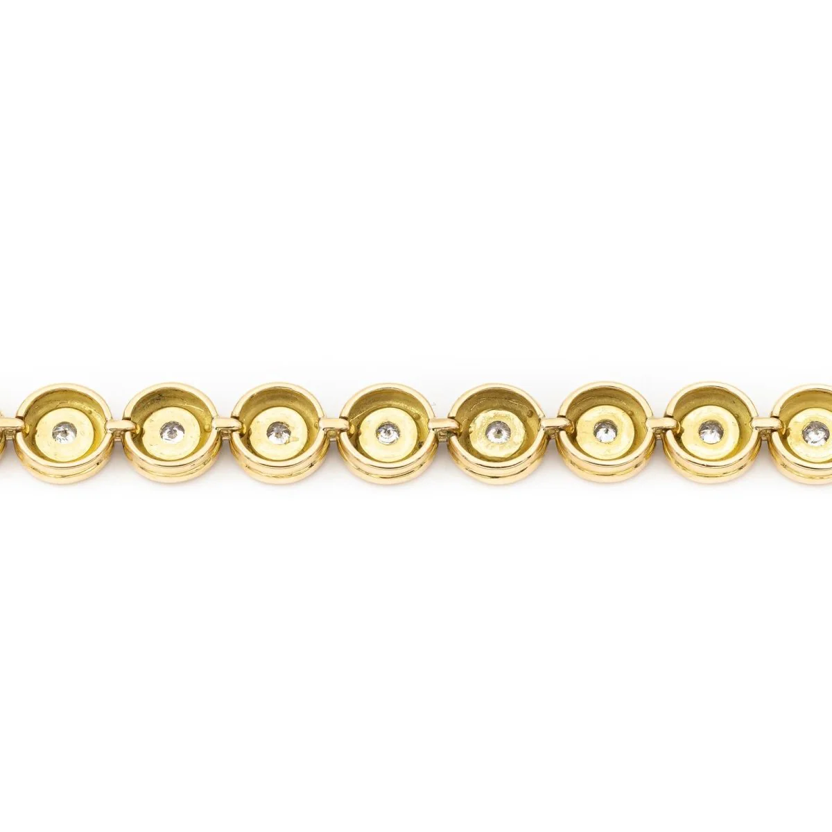 Bracelet Maille en or jaune et diamants - Image 6