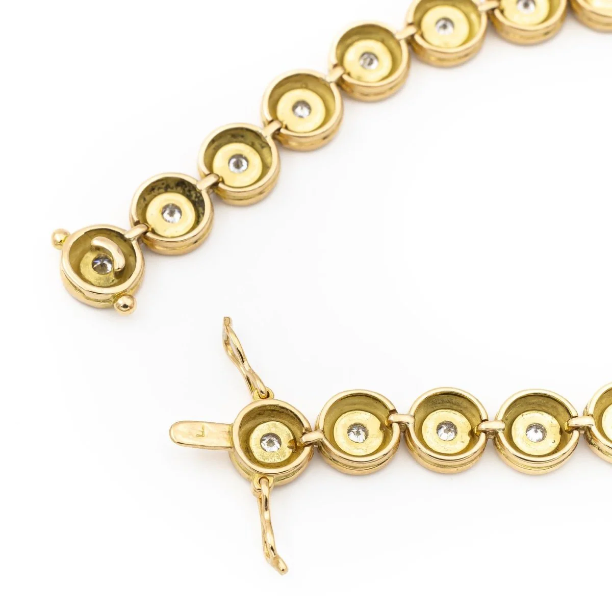 Bracelet Maille en or jaune et diamants - Image 7