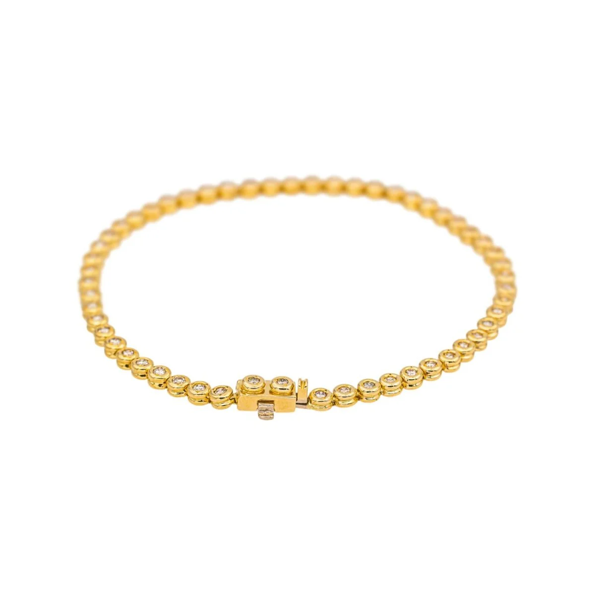 Bracelet Ligne en or jaune et diamants - Image 3