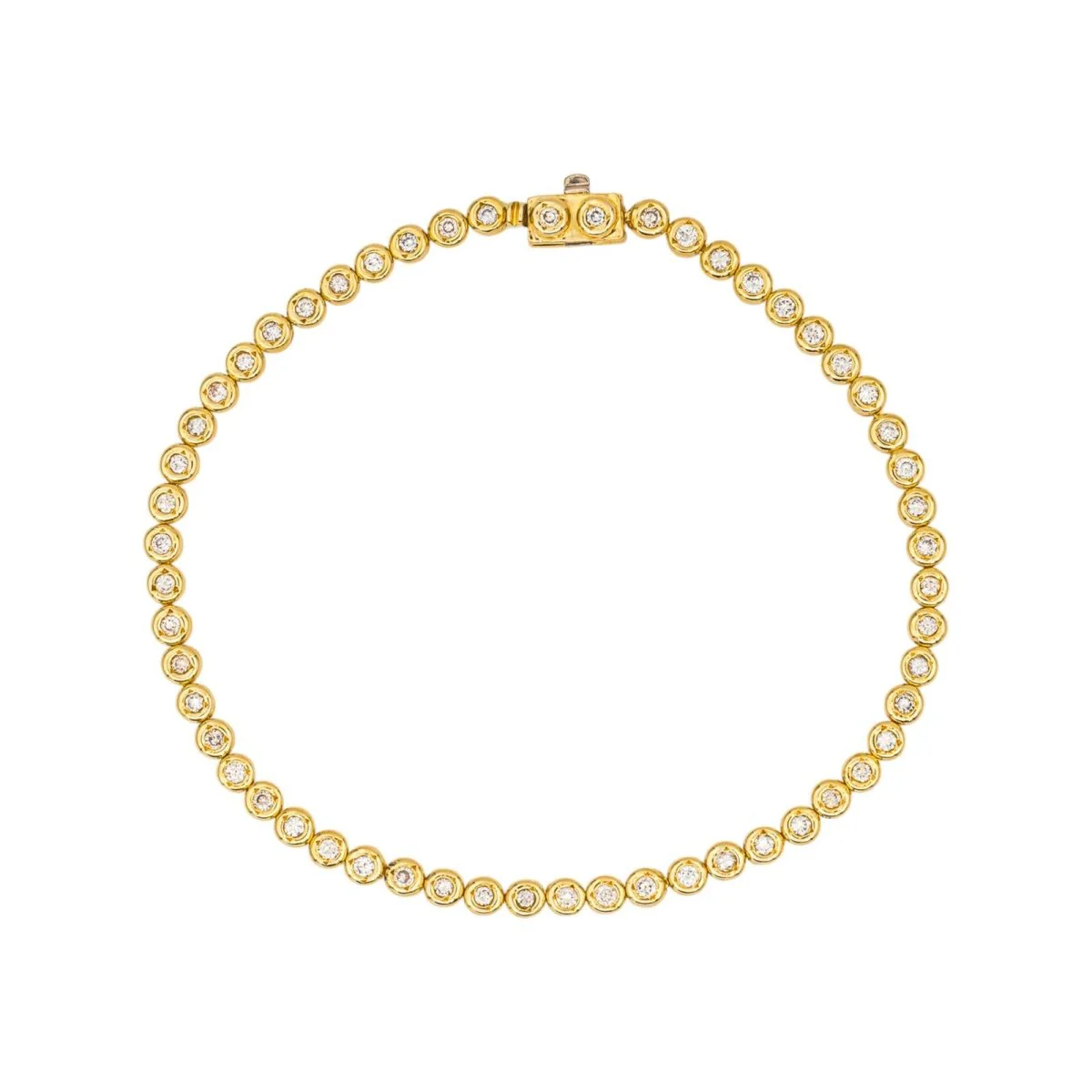 Bracelet Ligne en or jaune et diamants - Image 4