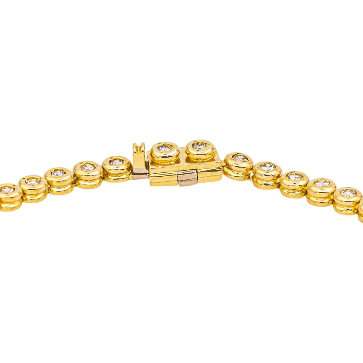 Bracelet Ligne en or jaune et diamants - Image 6