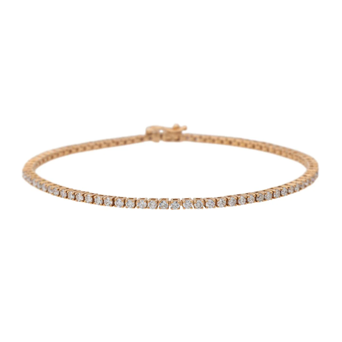 Bracelet Ligne Or rose Diamant - Image 3