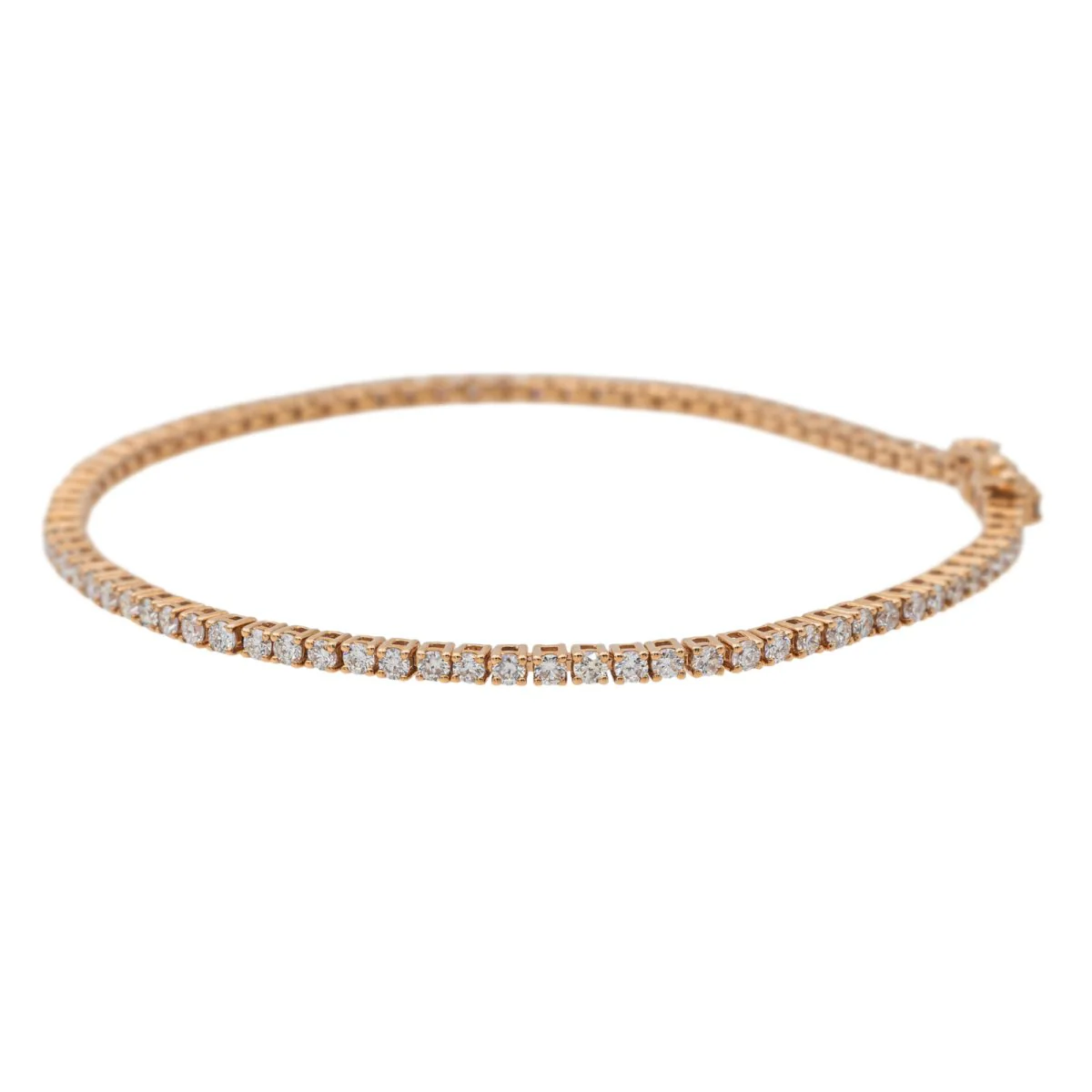Bracelet Ligne Or rose Diamant - Image 5