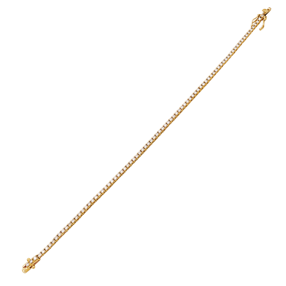 Bracelet Ligne en or rose et diamants - Image 3